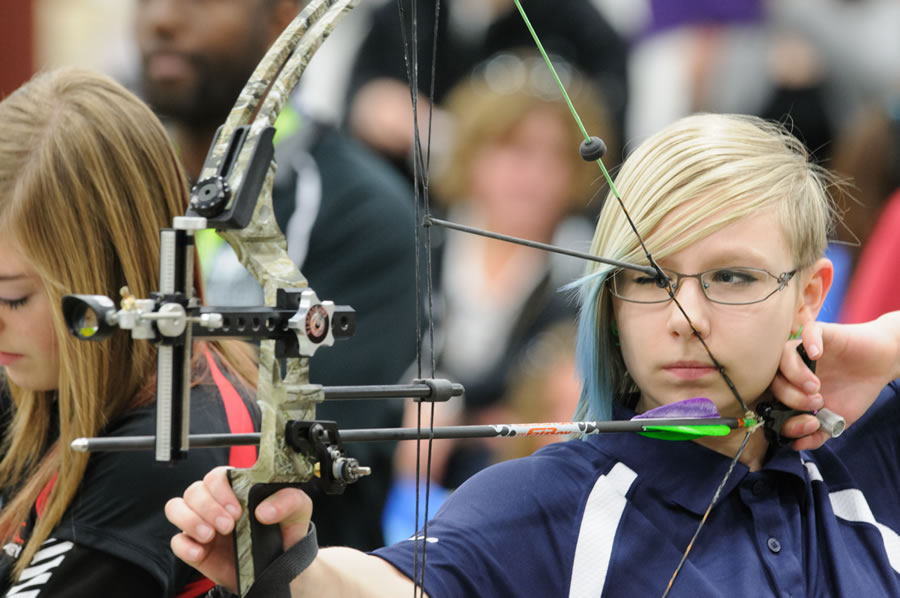 Archery Shooter competing at BC Winter Games